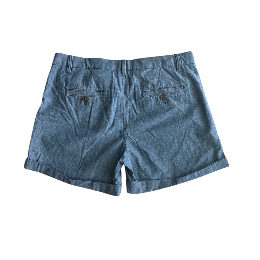 New Banana Republic Cotton Chambray Denim Blue Women's Shorts Size 8 - Picture 2 of 5